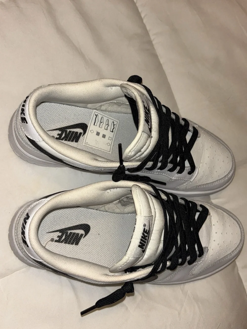 Nike White & Black Low Top Swoosh Sneaker